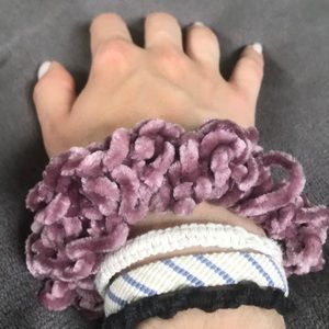 Velvet crochet scrunchies!